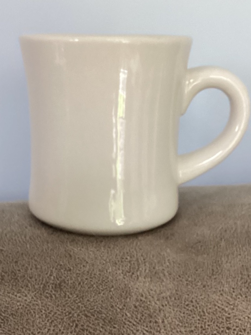 Large cream diner mug 12 oz no logo